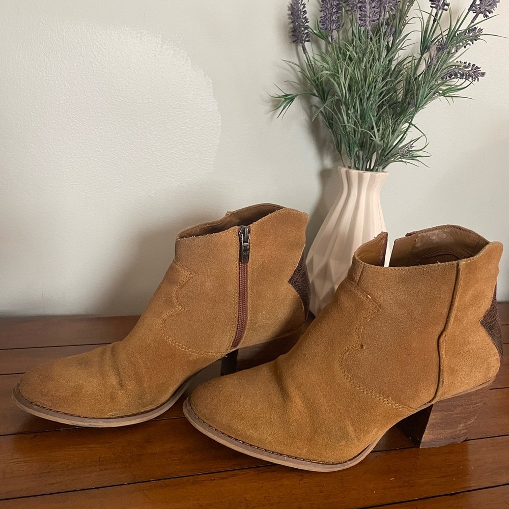 Suede Marc Fisher Western-inspired booties